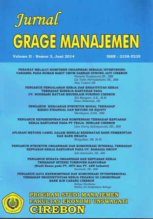 					Lihat Vol 2 No 3 (2014): Grage Manajemen
				